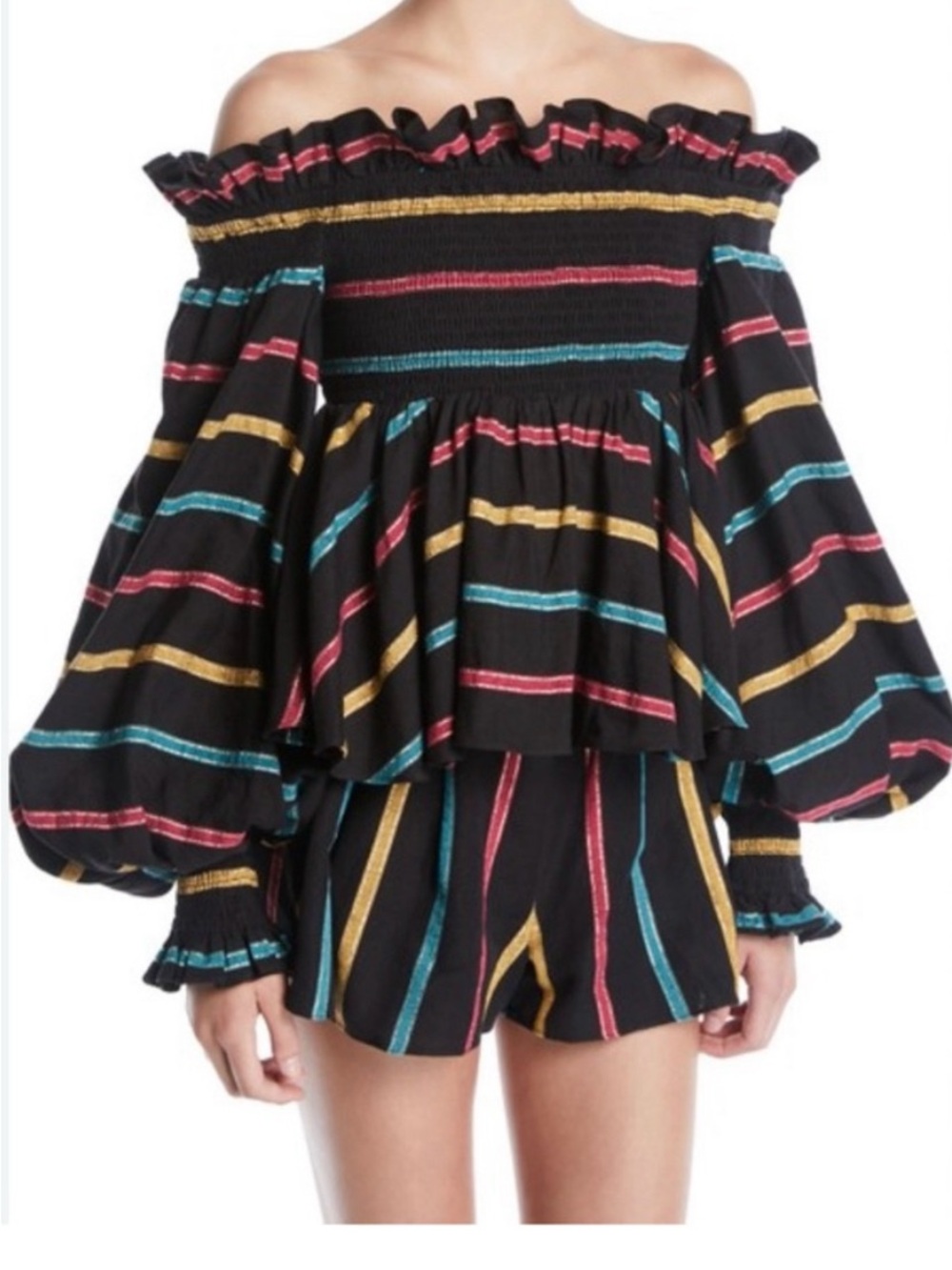 NWT Caroline Constas Striped Long Sleeve Size XS